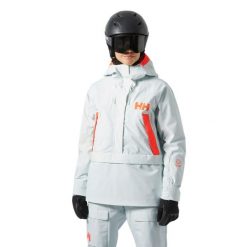 Damska kurtka narciarska Helly Hansen Powchaser Anorak. Zielone kurtki damskie Helly Hansen, na zimę, bez wzorów, bez kaptura. W wyprzedaży za 1,002.50 zł.