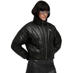 Kurtka Puma Dare To Puffer Jacket, Kobiety. Czarne kurtki damskie Puma, bez wzorów, z poliesteru, bez kaptura. Za 790.00 zł.