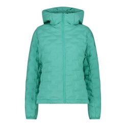 Damska kurtka z kapturem CMP. Niebieskie kurtki sportowe damskie CMP, bez wzorów, z puchu, z kapturem. Za 649.00 zł.