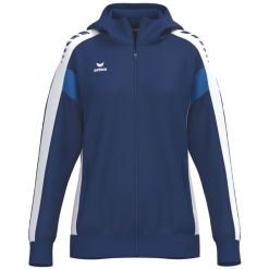 Wielokolorowa kurtka treningowa Erima Celebrate 125 z kapturem. Szare kurtki damskie Erima, bez wzorów, dziergany, z kapturem. Za 325.99 zł.
