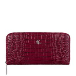 Duży Portfel Damski ze Skóry z Wzorem Krokodyla – Luksusowy Design i Funkcjonalność PD090s162 RFID. Portfele damskie bez wzorów, ze skóry. Za 180.00 zł.
