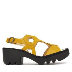 Sandały Fly London. Sandały damskie Fly London, bez wzorów, bez obcasa, na płaskiej podeszwie, bez zapięcia. Za 463.99 zł.