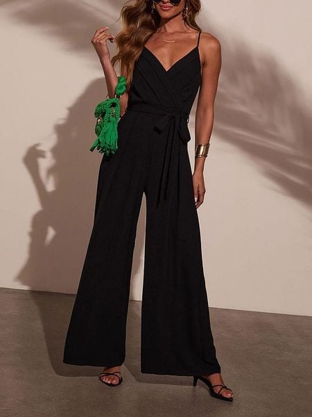 LA Angels Kombinezon w kolorze czarnym rozmiar: S. Czarne kombinezony damskie LA Angels, s, bez wzorów, z tkaniny, bez kołnierzyka, bez ramiączek. Za 179.64 zł.