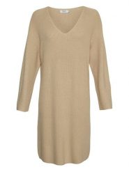 MOSS COPENHAGEN Sukienka "Marthea Rachelle" w kolorze beżowym rozmiar: XS/S. Brązowe sukienki damskie Moss Copenhagen, bez wzorów, prążkowane, bez ramiączek. Za 83.62 zł.