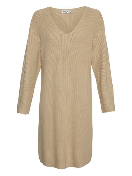 MOSS COPENHAGEN Sukienka "Marthea Rachelle" w kolorze beżowym rozmiar: XS/S. Brązowe sukienki damskie Moss Copenhagen, bez wzorów, prążkowane, bez ramiączek. Za 104.89 zł.