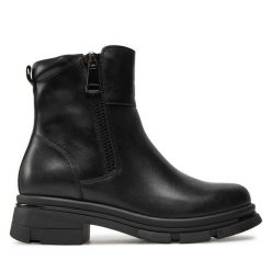 Botki Caprice. Czarne botki damskie Caprice, bez obcasa, na płaskiej podeszwie, bez zapięcia. Za 539.99 zł.