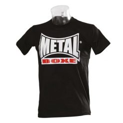 Koszulka z krótkim rękawem Metal Boxe vintage. Czarne koszulki damskie METAL BOXE, xl, bez wzorów, bez kołnierzyka, bez ramiączek. Za 165.00 zł.