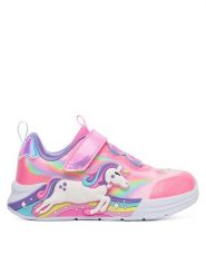 Skechers Sneakersy S-Lights - Unicorn Chaser 302298N/PKMT Różowy. Czerwone buty sportowe dziewczęce Skechers, bez wzorów, ze skóry, bez zapięcia. Za 229.99 zł.