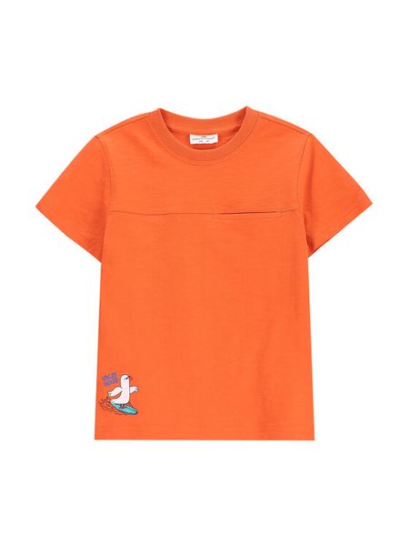 Coccodrillo T-Shirt WC5143202HBK Pomarańczowy Regular Fit. Brązowe t-shirty i koszulki chłopięce COCCODRILLO, bez wzorów, z bawełny, bez kołnierzyka, bez ramiączek. Za 29.99 zł.
