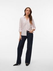 Vero Moda Koszula w kolorze jasnoróżowym rozmiar: L. Różowe koszule damskie Vero Moda, l, bez wzorów, z bawełny, bez kołnierzyka, bez ramiączek. Za 104.99 zł.