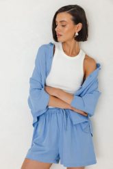 SPODENKI MEL NIEBIESKIE S - Flawless. Niebieskie szorty damskie Flawless, bez wzorów, z gumy. Za 249.00 zł.