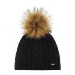 Czapka Eisbar Afra Lux MÜ. Czarne czapki damskie Eisbär, na zimę, bez wzorów, z materiału. Za 175.00 zł.