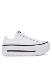 Converse Trampki Chuck Taylor All Star Lift Double Stack Platform A15491C Biały. Białe trampki damskie Converse, bez wzorów, z materiału, bez zapięcia. Za 329.99 zł.