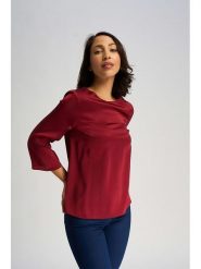 Marks & Spencer Bluzka w kolorze bordowym rozmiar: 38. Czerwone bluzki damskie Marks & Spencer, bez wzorów, bez kołnierzyka, bez ramiączek. Za 43.99 zł.