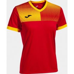 Koszulka damska Joma Eco Supernova czerwona-żółta, S. Czerwone koszulki damskie Joma, s, bez wzorów, z poliesteru, bez kołnierzyka, bez ramiączek. Za 176.99 zł.