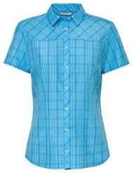 Koszula-bluzka damska Tacun Shirt II. Niebieskie koszule damskie Vaude, na lato, bez wzorów, z materiału, bez kołnierzyka, bez ramiączek. Za 239.00 zł.
