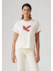 Levi's Koszulka w kolorze białym rozmiar: M. Białe koszulki damskie Levi's, m, bez wzorów, z bawełny, bez kołnierzyka, bez ramiączek. Za 74.46 zł.