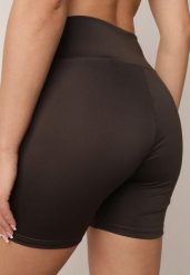 Brązowe Szorty Sportowe o Fasonie Kolarek Dill. Brązowe spodenki sportowe damskie Born2be, l, bez wzorów. Za 29.99 zł.
