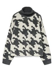 Vero Moda Golf w kolorze kremowo-ciemnoszarym rozmiar: S. Brązowe golfy damskie Vero Moda, s, bez wzorów, z materiału, bez ramiączek. Za 126.99 zł.