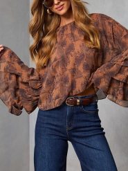 Milan Kiss Bluzka w kolorze jasnobrązowym rozmiar: S. Brązowe bluzki damskie Milan Kiss, s, bez wzorów, bez kołnierzyka, bez ramiączek. Za 152.99 zł.