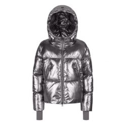 Damska kurtka z kapturem Geox Spherica B. Szare kurtki damskie Converse, na zimę, bez wzorów, z puchu, z kapturem. W wyprzedaży za 792.50 zł.