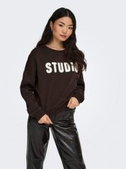 ONLY Bluza w kolorze brązowym rozmiar: M. Brązowe bluzy damskie Only, m, bez wzorów, bez kaptura. Za 85.45 zł.