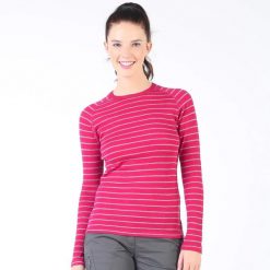 Bluza termoaktywna damska z długim rękawem Skadi - 100% Wełna Merino. Czerwone bluzy damskie WOOLONA, s, bez wzorów, z wełny, bez kaptura. W wyprzedaży za 324.00 zł.