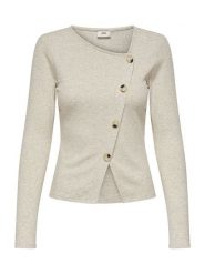 JDY Koszulka "Freya" w kolorze beżowym rozmiar: XS. Brązowe bluzki damskie JDY, xs, bez wzorów, prążkowane, bez kołnierzyka, bez ramiączek. Za 57.60 zł.