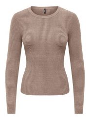 ONLY Sweter w kolorze jasnobrązowym rozmiar: XS. Brązowe swetry klasyczne damskie Only, xs, bez kołnierzyka. Za 89.95 zł.