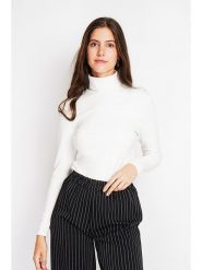 ASSUILI Koszulka w kolorze białym rozmiar: 34. Białe koszulki damskie Assuili, bez wzorów, z bawełny, bez kołnierzyka, bez ramiączek. Za 82.83 zł.