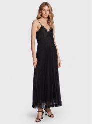 TWINSET Sukienka koktajlowa 231TP2440 Czarny Regular Fit. Czarne sukienki damskie Twinset, bez wzorów, z syntetyku, wizytowe, bez ramiączek. Za 1,569.00 zł.