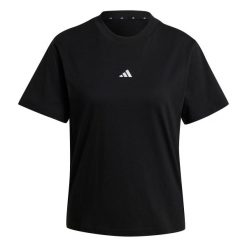 Damska koszulka bawełniana adidas Essentials Small Logo. Czarne bluzki damskie Adidas, bez wzorów, z bawełny, sportowe, bez kołnierzyka, bez ramiączek. Za 185.00 zł.