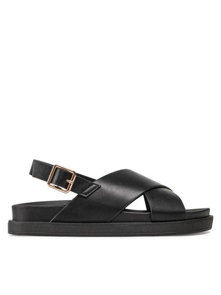 ONLY Shoes Sandały Onlminnie-2 15253212 Czarny. Czarne sandały damskie ONLY SHOES, bez wzorów, ze skóry, bez obcasa, na płaskiej podeszwie, bez zapięcia. Za 109.99 zł.