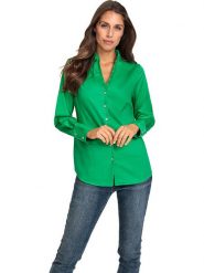 Heine Bluzka w kolorze zielonym rozmiar: 46. Zielone bluzki damskie Heine, bez wzorów, bez kołnierzyka, bez ramiączek. Za 69.75 zł.