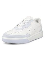 Ecco Skórzane sneakersy "Street Court" w kolorze biało-błękitnym rozmiar: 38. Białe obuwie sportowe damskie ECCO, bez zapięcia. Za 280.44 zł.