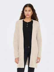 ONLY Kardigan w kolorze beżowym rozmiar: S. Brązowe kardigany damskie Only, s, bez wzorów, ze splotem. Za 100.75 zł.