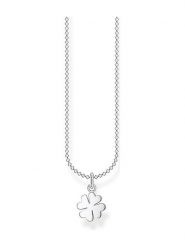 Thomas Sabo Srebrny naszyjnik z zawieszką - dł. 45 cm rozmiar: 38 cm. Szare naszyjniki damskie thomas sabo, srebrne. Za 139.95 zł.