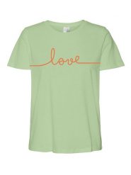 Vero Moda Koszulka "Kami" w kolorze jasnozielonym rozmiar: XS. Zielone bluzki damskie Vero Moda, xs, bez wzorów, z bawełny, bez kołnierzyka, bez ramiączek. Za 32.90 zł.