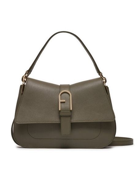 Furla Torebka Flow M Top Handle WB00996-BX2045-2810S-1007 Zielony. Zielone torebki klasyczne damskie Furla, ze skóry, bez dodatków. Za 1,399.00 zł.