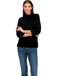 Heine Sweter w kolorze czarnym rozmiar: 46. Czarne swetry klasyczne damskie Heine, bez kołnierzyka. Za 100.04 zł.