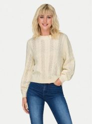 ONLY Sweter Rubina 15317515 Beżowy Regular Fit. Brązowe swetry klasyczne damskie Only, xl, z syntetyku, bez kołnierzyka. Za 159.99 zł.