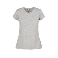 Koszulka Damska/kobieca Basic Heather. Szare bluzki damskie BUILD YOUR BRAND, xl, bez wzorów, bez kołnierzyka, bez ramiączek. Za 49.99 zł.