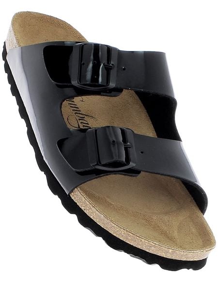 Sunbay Klapki "Trefle" w kolorze czarnym rozmiar: 41. Czarne klapki damskie Sunbay, bez wzorów, z otwartym noskiem, bez obcasa, bez zapięcia. Za 159.95 zł.