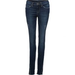 Dżinsy Super Skinny z ćwiekami bonprix ciemny denim. Niebieskie jeansy damskie bonprix, z denimu. Za 129.99 zł.