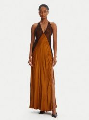 Bardot Sukienka wieczorowa Estrella Haltrel 59977DB Brązowy Regular Fit. Brązowe sukienki damskie Bardot, bez wzorów, z wiskozy, wizytowe, bez ramiączek. Za 479.99 zł.