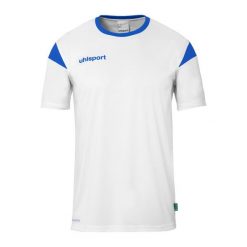 Koszulka Uhlsport Squad 27. Białe bluzki damskie Uhlsport, bez wzorów, z dżerseju, sportowe, bez kołnierzyka, bez ramiączek. Za 122.50 zł.