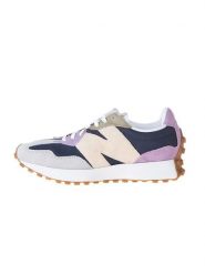 New Balance Sneakersy w kolorze granatowo-fioletowo-szarym rozmiar: 42,5. Niebieskie obuwie sportowe damskie New Balance, z materiału, bez zapięcia. Za 327.53 zł.