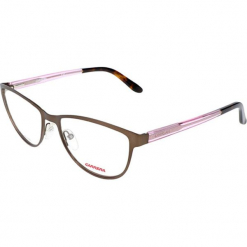 Oprawki "CA6651" w kolorze beżowo-różowym. Brązowe okulary przeciwsłoneczne damskie Carrera, Ferragamo. W wyprzedaży za 119.95 zł.
