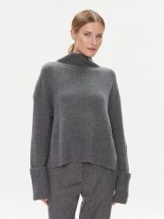 Calvin Klein Golf K20K206005 Szary Relaxed Fit. Szare golfy damskie Calvin Klein, xs, bez wzorów, z wełny, bez ramiączek. Za 1,279.00 zł.