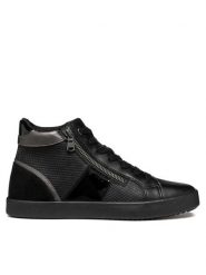 Geox Sneakersy D Blomiee D366HD 00422 C9999 Czarny. Czarne obuwie sportowe damskie Geox, ze skóry, bez zapięcia. Za 309.99 zł.